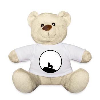 French bulldog in front of the - Teddy Bear - white - Front