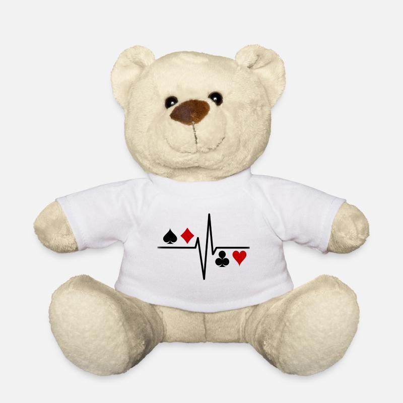 Poker Herzschlag - Teddy - Weiß