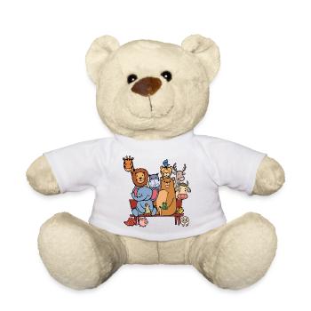 Tierwelt Lebewesen Bär Elefant Löwe Cool - Teddy - Weiß - Vorne