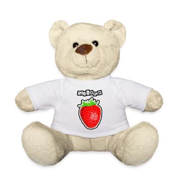 Rote Erdbeere - Teddy - Weiß - Vorne