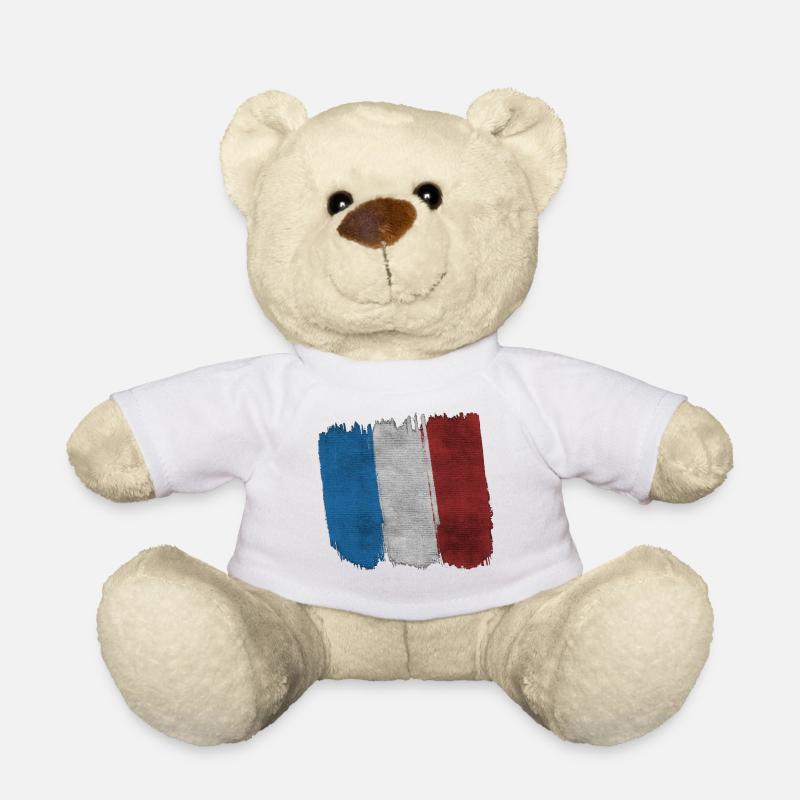 Französische Flagge - Teddy - Weiß