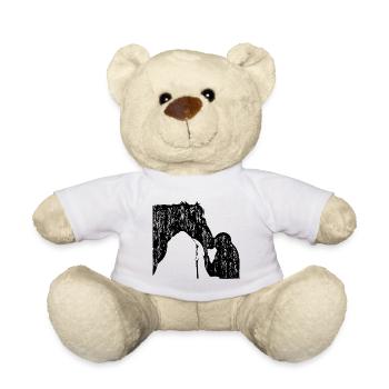 Horse with woman in vintage design - Teddy Bear - white - Front