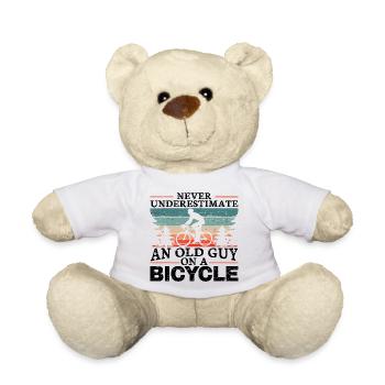 Unterschätze niemals einen alten Mann auf einem Fahrrad Männer - Teddy - Weiß - Vorne