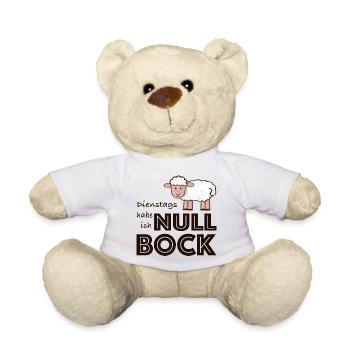 Null Bock auf Dienstag - Schaf - Teddy - Weiß - Vorne