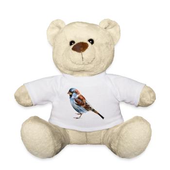 Vogel Spatz  - Teddy - Weiß - Vorne