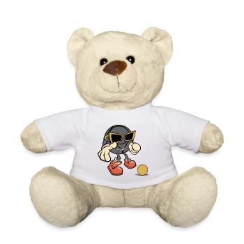 Boulekugel Sonnenbrille Petanque Outfit für Bouler - Teddy - Weiß - Vorne
