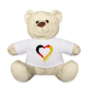Un cœur pour l’Allemagne - Nounours - blanc - Devant
