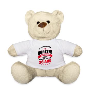 JE N'AI QUE 36 ANS POUR ARRÊTER LES CONNERIES - Nounours - blanc - Devant