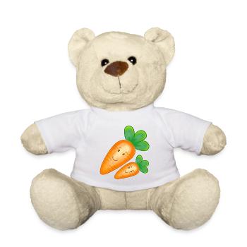 Carrot carrot laughing - Teddy Bear - white - Front