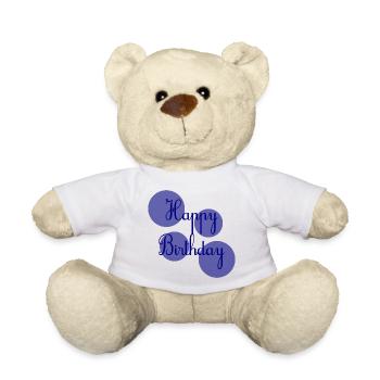 GEBURTSTAG. ALLES GUTE ZUM GEBURTSTAG. ALLES GUTE ZUM GEBURTSTAG. - Teddy - Weiß - Vorne