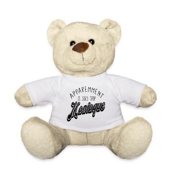 Apparemment je suis trop maniaque - Nounours - blanc - Devant