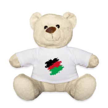 Malawi Farben Flagge Fahne Bürste - Teddy - Weiß - Vorne