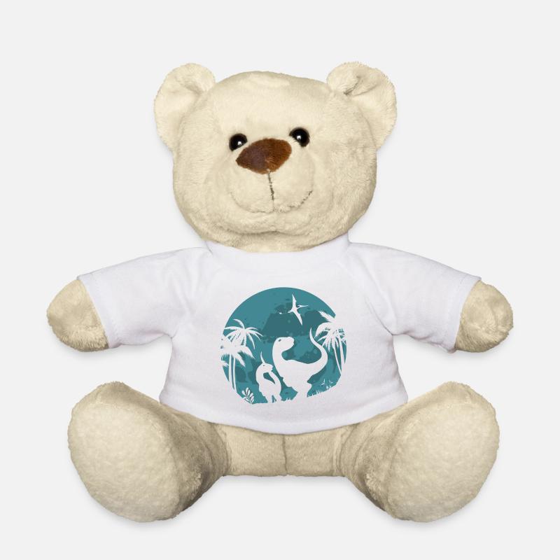 Dinos Mond Velociraptor T-Rex Dinosaurier Kinder - Teddy - Weiß