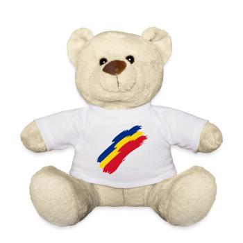 Romania Flag Colors - Teddy Bear - white - Front