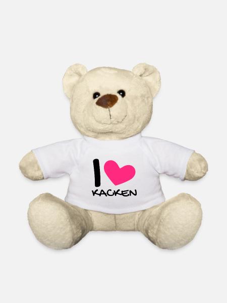 Ich liebe Kacken - Teddy - Weiß