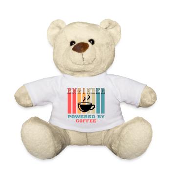 Drôle d’ingénieur propulsé par coffee gift for Engineer - Nounours - blanc - Devant