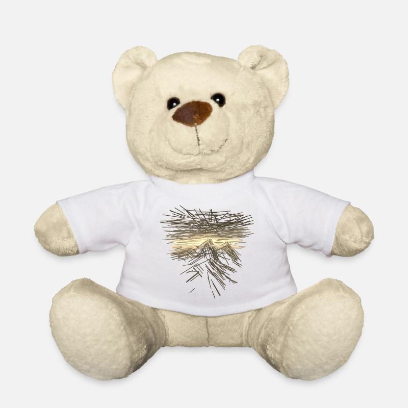 Berg abstrakt - Teddy - Weiß