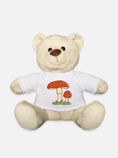 Fliegenpilz Pilze Pilz - Teddy - Weiß