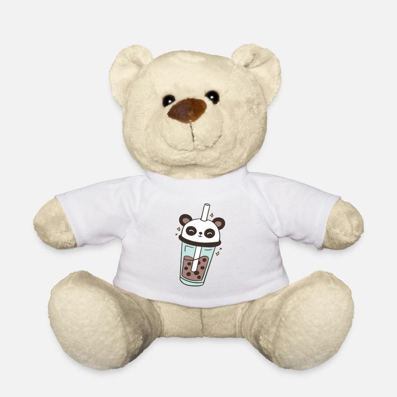 Panda Bubble Tea Pandabär Bubbletea - Teddy - Weiß