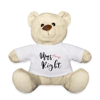 Mrs. always Right - Teddy Bear - white - Front