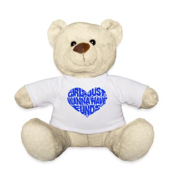 Saying Humorous Heart Statement Sayings - Teddy Bear - white - Front