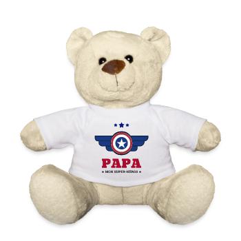 Papa mon super héros - Nounours - blanc - Devant