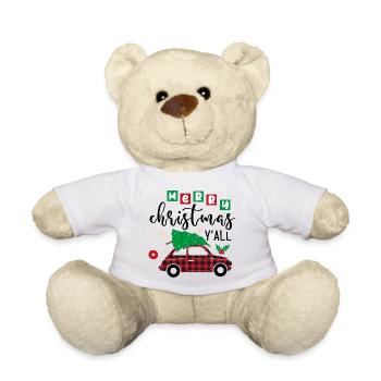 Frohe Weihnachten allen Weihnachten 2021 - Teddy - Weiß - Vorne