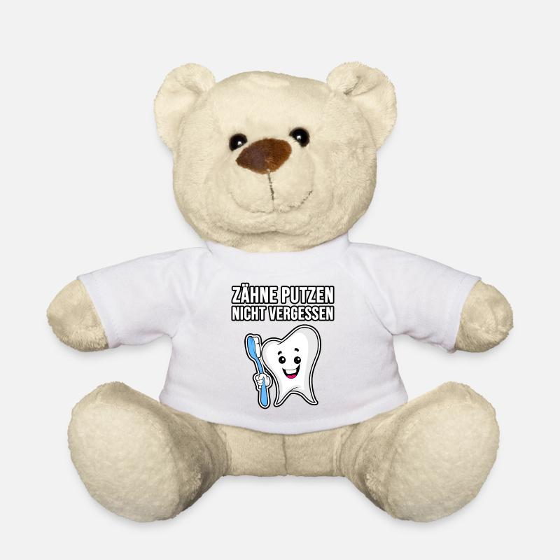 Zähne putzen nicht vergessen - Teddy - Weiß