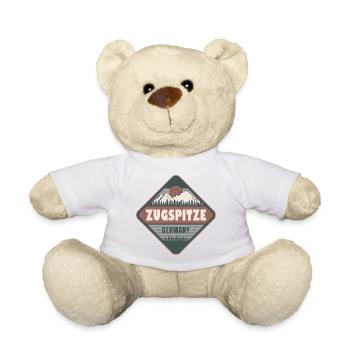 Zugspitze Germany Vintage Hiking Design - Teddy Bear - white - Front