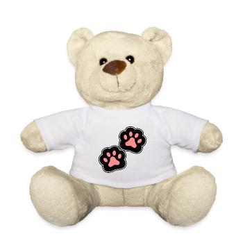 Pfoten Katze Hund - Teddy - Weiß - Vorne