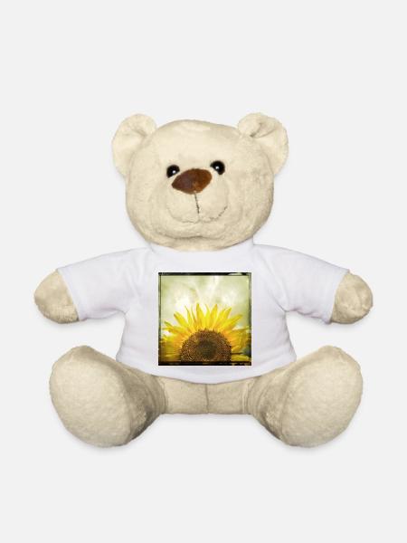 Halbe Sonnenblume - Teddy - Weiß