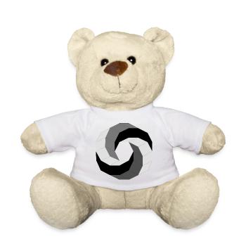 Geometric Spiral Glyph - Teddy Bear - white - Front