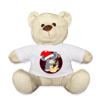 Koala Bear Christmas Guitar - Teddy Bear - white - Front