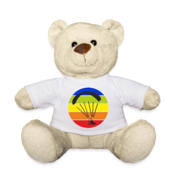 Motorschirm Paramotor Trike Bunter Retro Kreis - Teddy - Weiß - Vorne