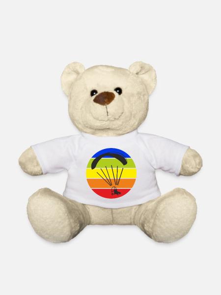 Paramoteur Paramoteur Trike Coloré Retro Circle - Nounours - blanc