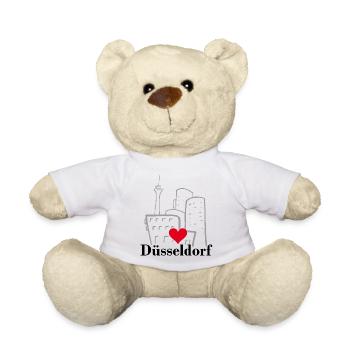 Düsseldorf, Ville, Kö, Allemagne - Nounours - blanc - Devant