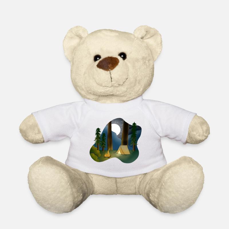 Mondnacht im Waldcamping - Teddy - Weiß