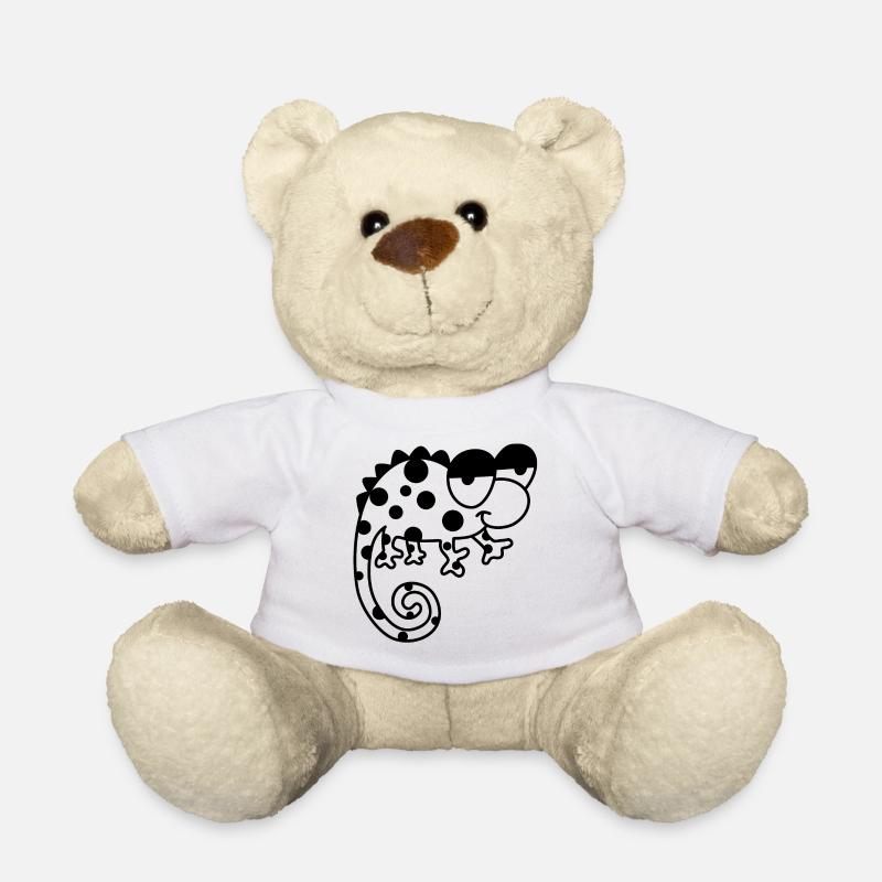 Chameleon – Color-changing reptile, stylish Vinta - Teddy Bear - white
