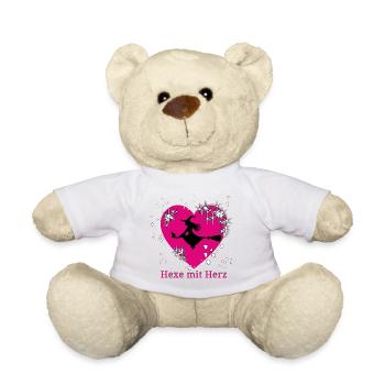 Hexe mit Herz Motiv - Teddy - Weiß - Vorne