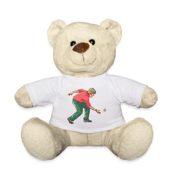 Tenue de pétanque boule pour boule bouler - Nounours - blanc - Devant