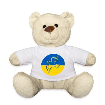 Ukraine Dove of Peace - Teddy Bear - white - Front
