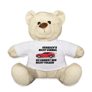 Autofahren Autofahrer Rennauto Auto Statement - Teddy - Weiß - Vorne