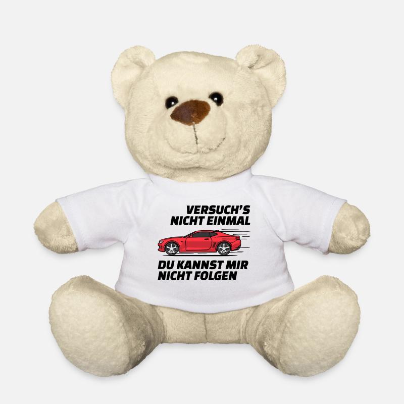 Autofahren Autofahrer Rennauto Auto Statement - Teddy - Weiß