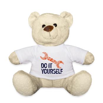 Clé de voiture Déclaration Tournevis - Nounours - blanc - Devant