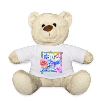 Spring flowers | hello spring - Teddy Bear - white - Front