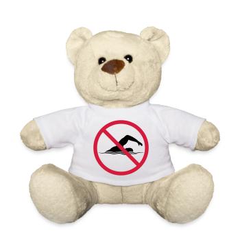 Verboten Schild Schwimmen - Teddy - Weiß - Vorne