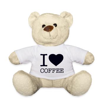 J’ADORE LE CAFÉ Kaffee Käffchen - Nounours - blanc - Devant