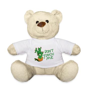 Lustiger Kaktus Gärtner Spruch Don`t touch me - Teddy - Weiß - Vorne