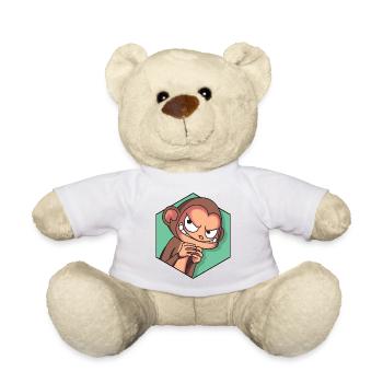 Cunning monkey | Funny monkey - Teddy Bear - white - Front