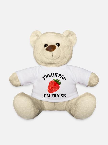 fraise, manger des fraises, saison des fraises - Nounours - blanc